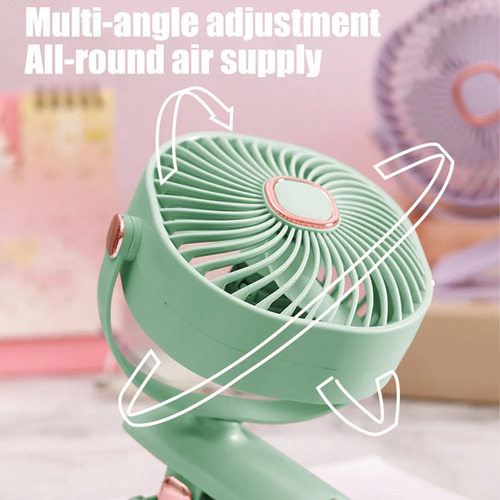 L Ventilador Con Clip En Forma De X, Recargable, Con Pilas,