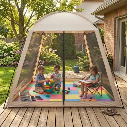 Carpa 6 Personas Impermeable Mosquitero Beige de Dakota