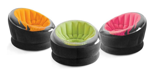 Imagen 2 de 5 de Sillon Inflable Intex Empire Base Reforzada Puff Relax