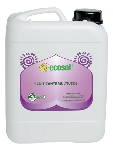 Imagen 1 de 1 de Sanitizante Multiusos 5l, Biodegradable, Ecosol