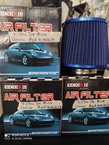 Filtro De Aire Cónico Azul