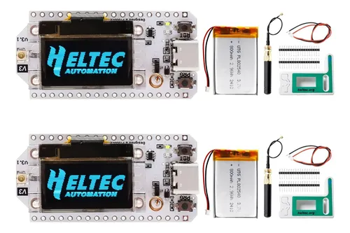Esp32 Lora V3 Board Con Batería 3000 Mah Y Estuche 2 Piezas