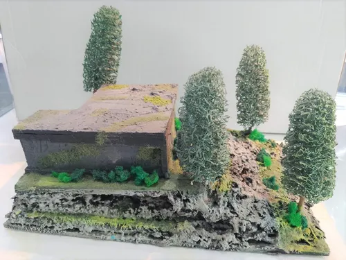 Diorama Bunker Alemán Más Cañon Pak 40 - Escala 1/72 (Usado)
