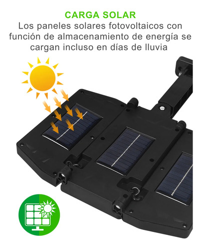 Foco Solar Con Sensor De Movimiento Control Remoto 384 Leds