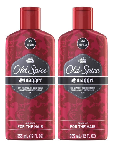 Shampoo E Condicionador Old Spice Swagger 2 Em 1, 12 Onças,