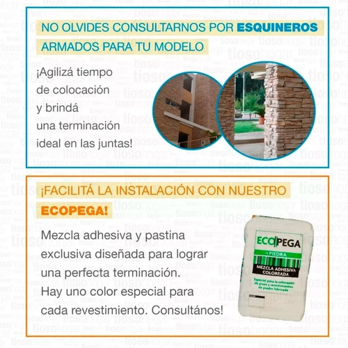 Imagen 6 de 10 de Revestimiento Simil Piedra Ecostone Interior Exterior Pared