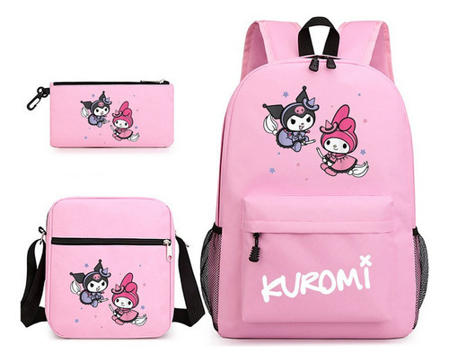 Mochila Escolar Estampada Para Sanrio Kuromi Cinnamoroll, 3 Color E