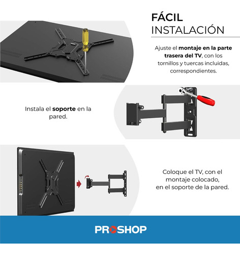 Soporte Pared Led Tv Lcd Brazo Articulado 26 A 55 Pulgadas