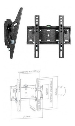 Imagen 3 de 6 de Soporte Para Tv Led Lcd Smart Basculante 43 42 40 32 27 23
