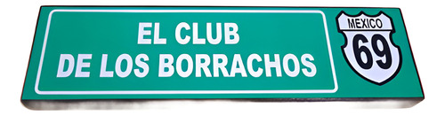 Club De Los Borrachos Cantina Cuadro Cartel Bar C905