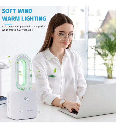 Usb Recargable Portátil Sin Hojas Ventilador Con Seis Colore