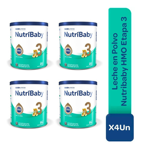 Leche En Polvo Nutribaby Hmo Etapa 3 En Lata 4x800g