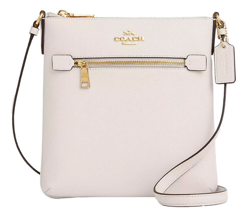 Bolsa Coach Para Dama Cuero Mini Rowan File Ce871 Original Crema Lisa Caqui (Reacondicionado)
