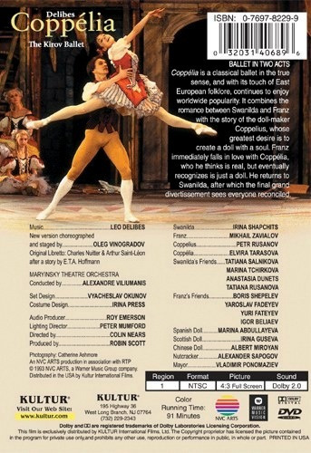 Delibes - Coppelia - Ballet - The Kirov Ballet - Dvd
