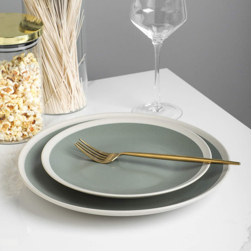 Juego De Platos De Gres Stone Lain Serenity, 4 Platos De Ens