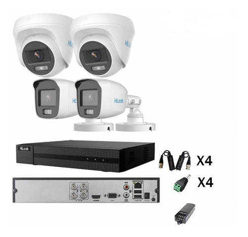 Kit Dvr Hilook 4 Cámaras Full Hd 2.0mpx Colorvu 