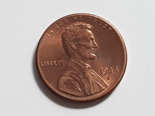 Monedas X 2 Usa One Cent 1984 D One Dime 1987 D Denver Lote2 (Usado)