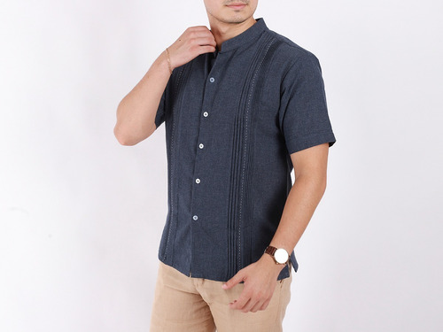 Imagen 5 de 7 de Guayabera Yucateca En Cuello Mao, Modelo Chapap.