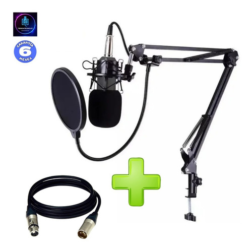 Imagen 2 de 7 de Microfono Canon Con Brazo Estudio Condensador Live Broadcast