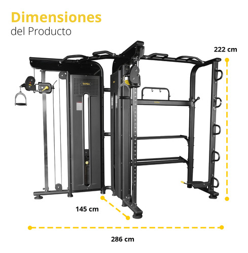 Entrenado Crossover Con Estante De Almacenamiento Gym Tayga