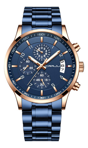 Reloj Crrju Fashion Business Quartz Analog Auto Date Hombre