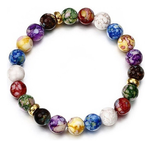 Pulsera Con 7 Cristales De Chakras Y Piedras Curativas Para