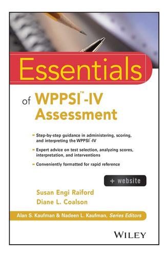 Libro: Conceptos Básicos De La Evaluación Del Wppsi-iv (conc