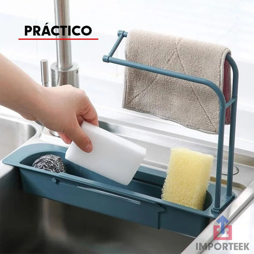 . Organizador Cocina Toallero Lavabo Fregadero Fibra Jabon