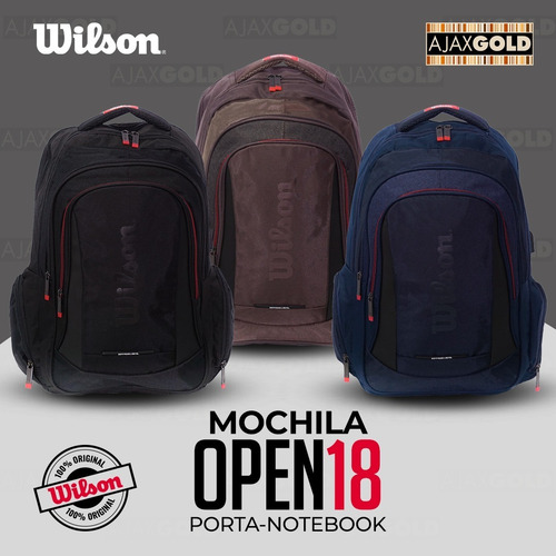 Imagen 8 de 9 de Mochila Porta Notebook Urbana Wilson Gym Reforzada Deportes