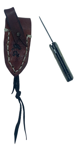 Navaja Miniatura Imperial C/funda Artesanal Para Dije Mango Modelo 1 Blanco Nacarado