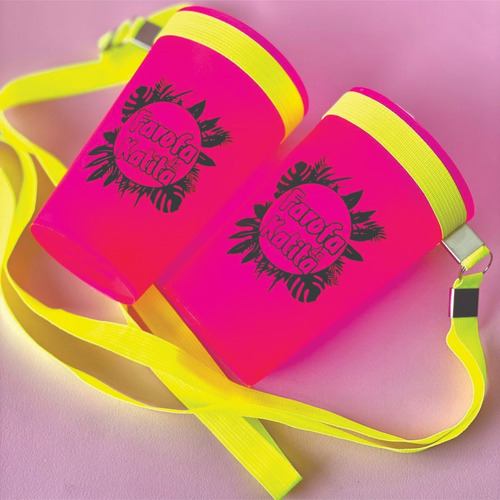 Copo Personalizado Eco C/ Cordinha Festa 500ml Kit Com 25un