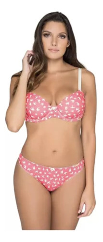 Conjunto Taza Soft Estampado Con Less Tricot Lycra Lody 6339