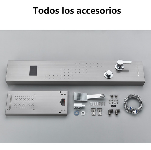 Senlesen Regadera De Columna Con Hidromasaje Panel De Ducha Luz Led