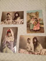 Comprar Lote 4 Postales Antiguas Las Camelias España