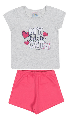 Conjunto Infantil Teddy - Blusa E Shorts (t: P,m E G)