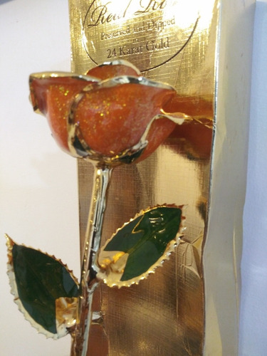 Rosa Preservada En Baño 24 Gold Rosa Por Siempre De 29cm
