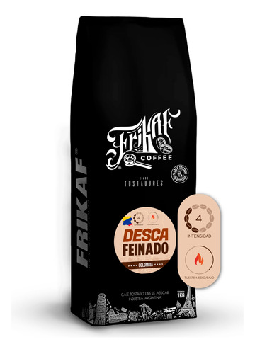Cafe Tostado Descafeinado Colombiano Frikaf 1kg