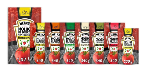 Imagem 4 de 4 de Molho De Tomate Heinz Tradicional Em Sachê 340gv