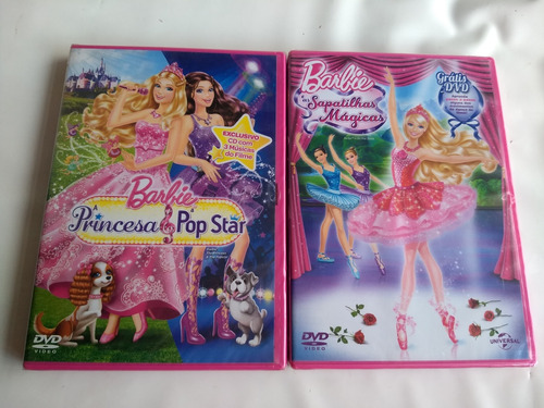 Dvd Barbie A Princesa Pop Star + Barbie E As Sapatilhas Mági