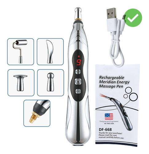 Lápiz Electro Acupuntura Pro 5 En 1 Recargable Usb Celesty®