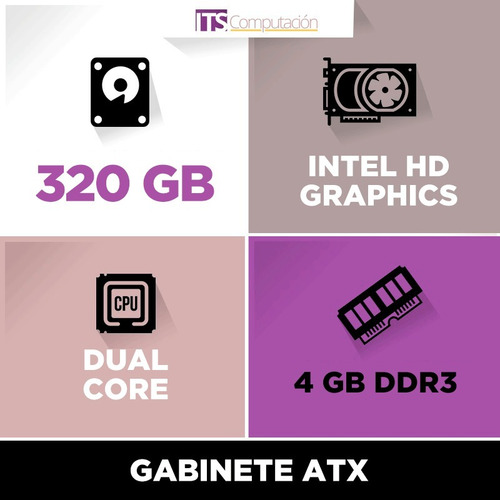 Pc Armada Dual Core 4 Gigas Ram Hd 320g Kit Soft