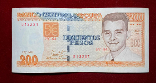 Billete 200 Pesos Cuba 2019 Pick 130 C Frank País
