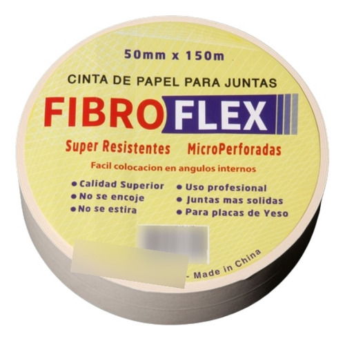 Cinta Papel Microperforada X 150 Mts Placa De Yeso Durlock 