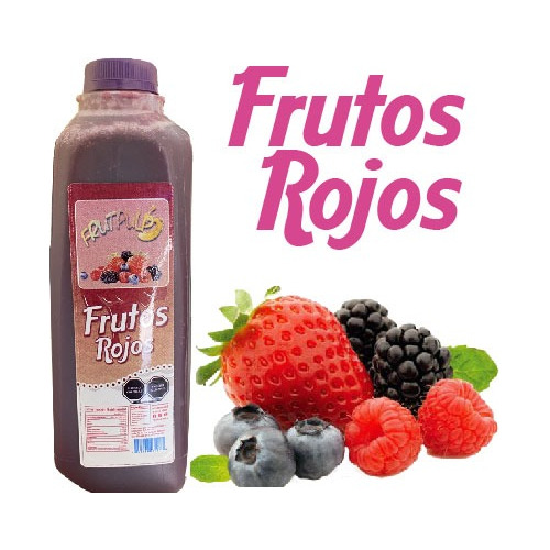 Pulpa De Frutos Rojos Con Fruta 100%natural- Rinde Hasta 10l