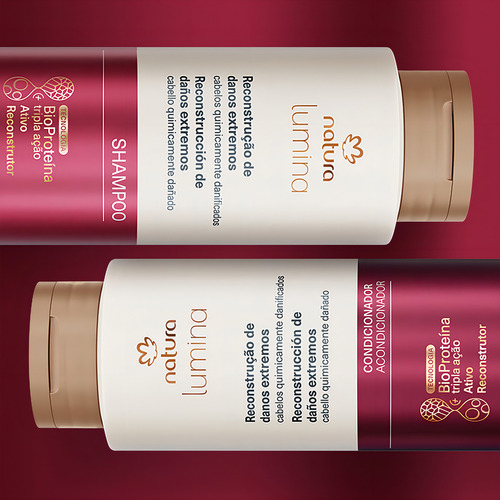 Natura Lumina Kit Shampoo + Cond. - Reconst. Danos Extremos