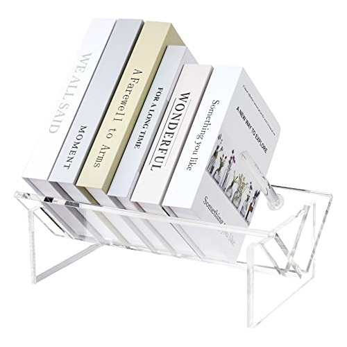 Acrylic Desktop Bookcase, Book Storage Organizer Booksh...