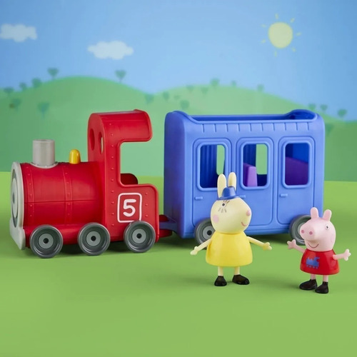 Imagen 5 de 10 de Peppa Pig En El Tren De La Señorita Miss Rabbit F3630 Ed
