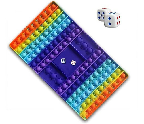 Juego Didáctico Tablero Pop It Con Dados Tamaño Jumbo