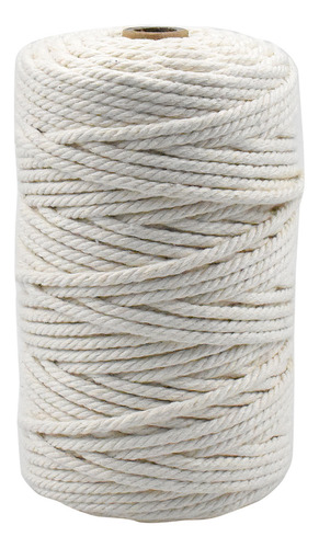 4mm X 100m Hilo De Algodón Natural Cuerda De Macramé