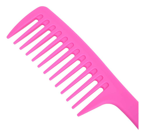 Peine Antiestático, 3 Colores, Dientes Anchos, Mango Recto,